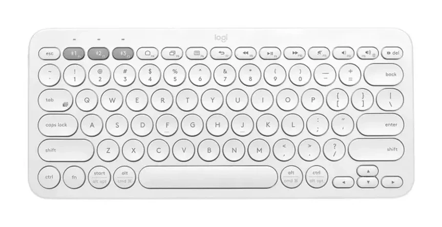 Клавиатура LOGITECH K380 Bluetooth, многоустройство, белая