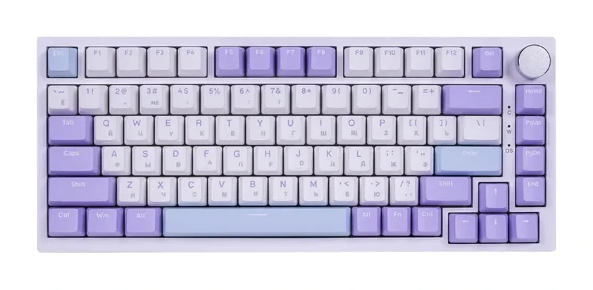 Игровая клавиатура Ajazz AK820, механическая, 75%, белая