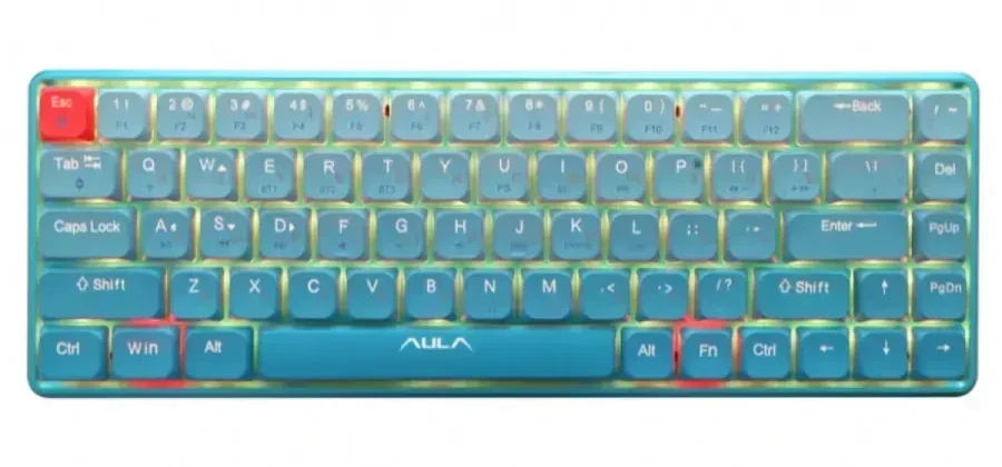 Игровая клавиатура Aula H68, механическая, BT/беспроводная/Type-C, синяя