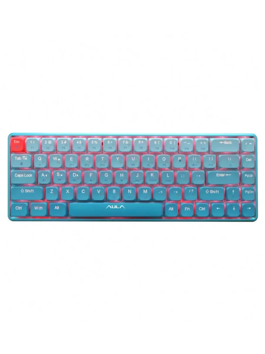 Игровая клавиатура Aula H68, механическая, BT/беспроводная/Type-C, синяя — 2