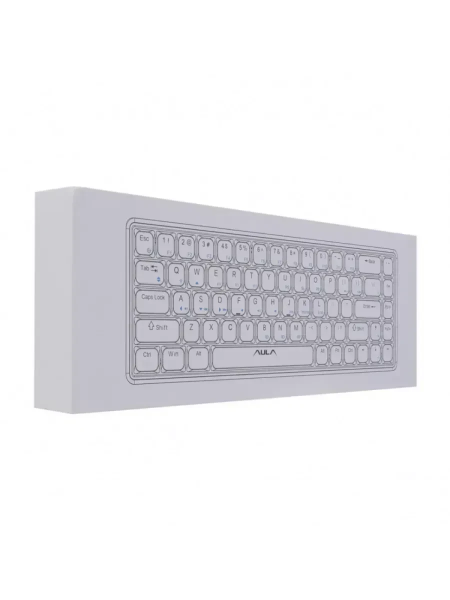 Игровая клавиатура Aula H68, механическая, BT/беспроводная/Type-C, синяя — 4