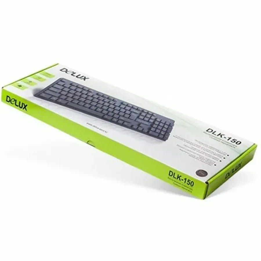 Клавиатура Delux DLK-150GB, беспроводная, ультратонкая, чёрная — 2