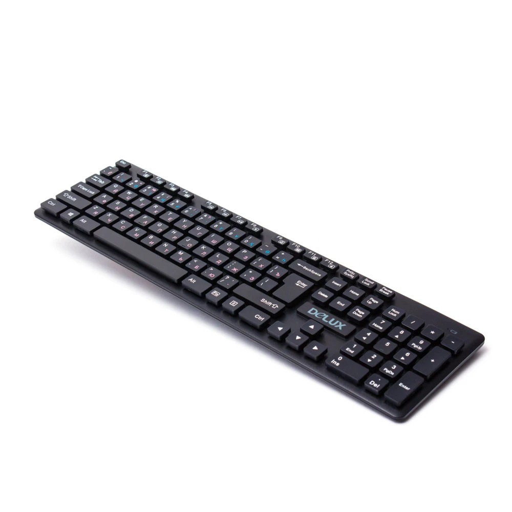 Клавиатура Delux DLK-150GB, беспроводная, ультратонкая, чёрная — 4