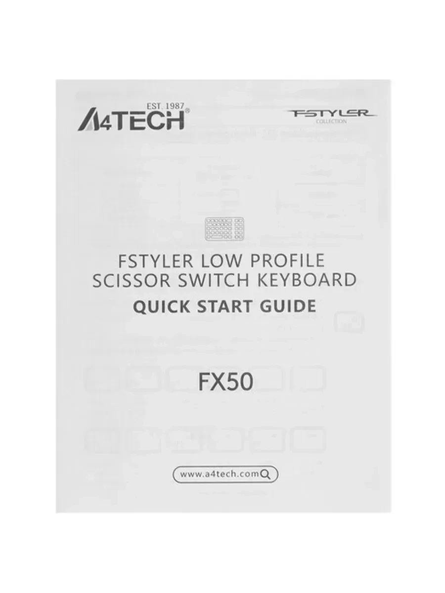 Клавиатура A4tech Fstyler FX50, USB, SLIM — 5