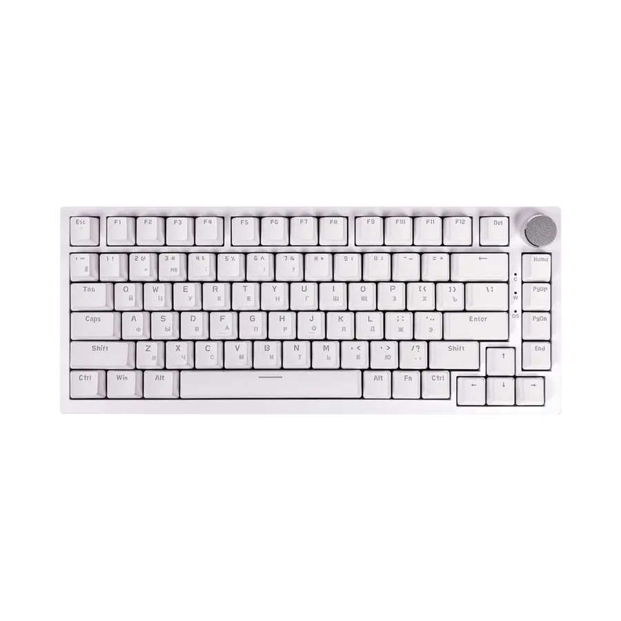 Игровая клавиатура Ajazz AK820, 75%, Blue Switch, Белый — 2