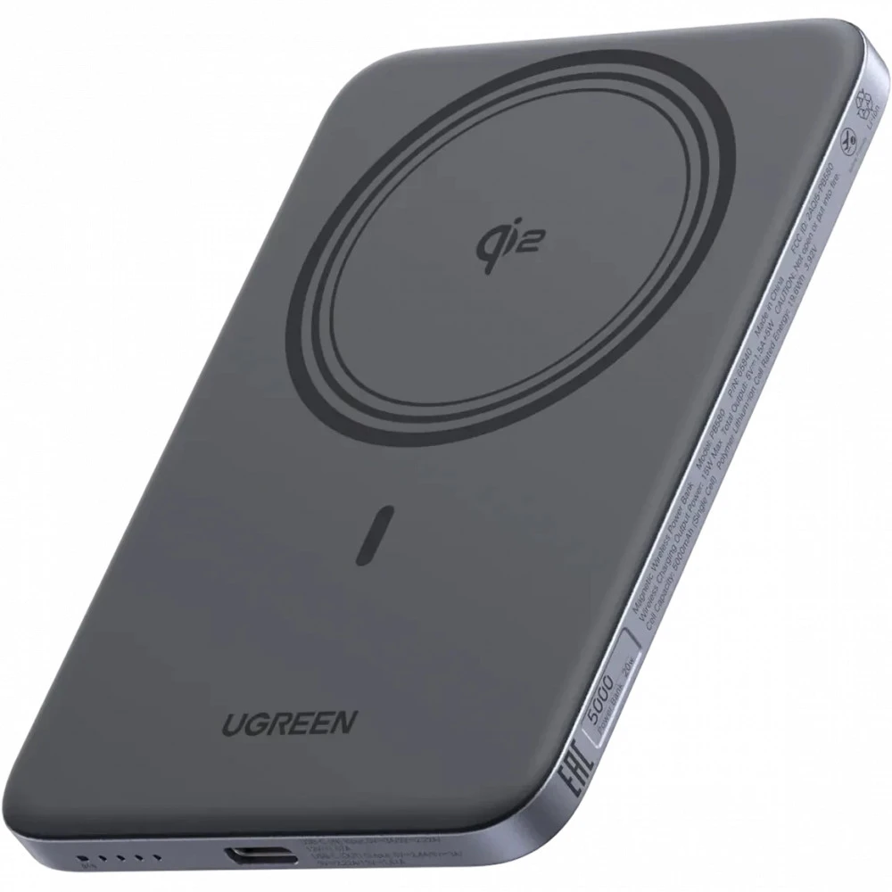 Мобильный аккумулятор Ugreen PB580, 5000 mAh, Gray
