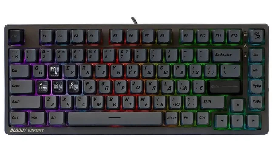 Клавиатура игровая Bloody MS76 Iron Grey