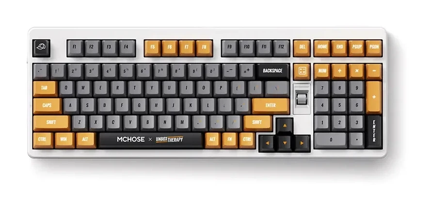 Клавиатура MCHOSE UT98-4, Brown-Grey, Silent Peach V3 Switch, BT5.0/USB-C/2.4GHz, 10000mAh,