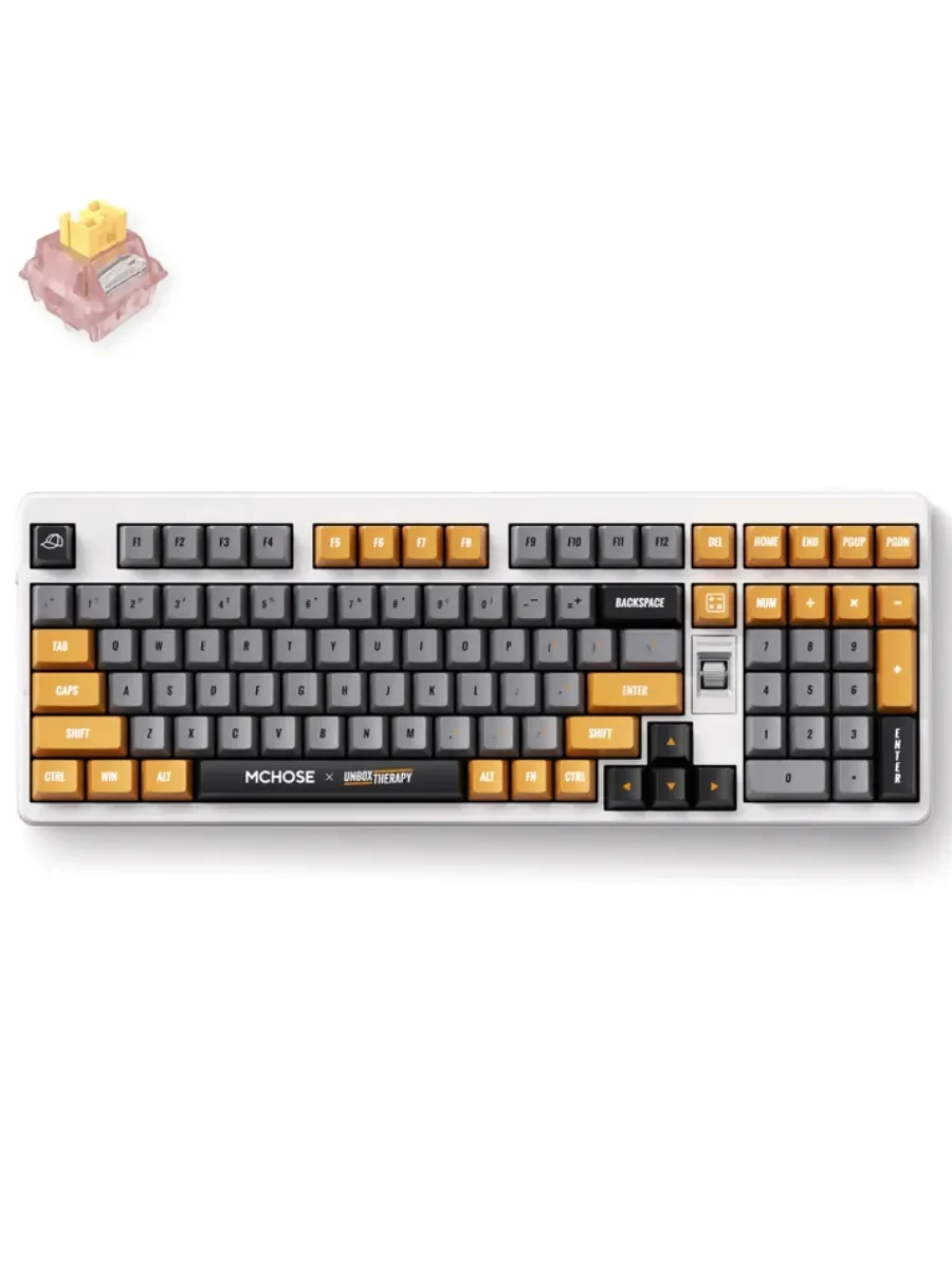 Клавиатура MCHOSE UT98-4, Brown-Grey, Silent Peach V3 Switch, BT5.0/USB-C/2.4GHz, 10000mAh, — 5