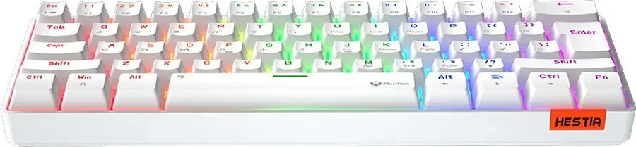 Клавиатура Meetion MK005 White, Mechanical, Blue switch, 61 keys EN/RU/KZ, Cable USB-C — 3