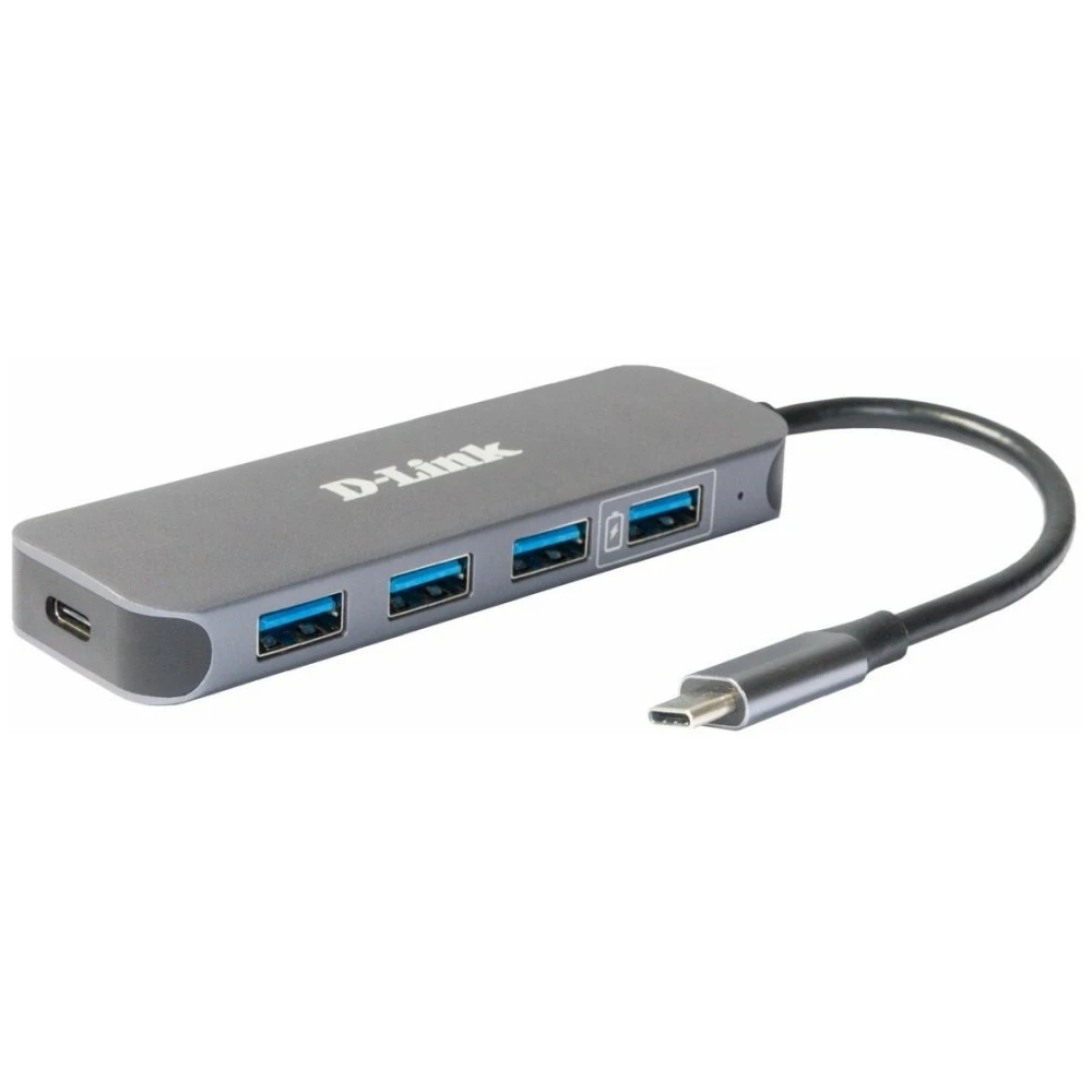Переходник USB Type-C - 4xUSB 3.0 D-Link DUB-2340, BOX