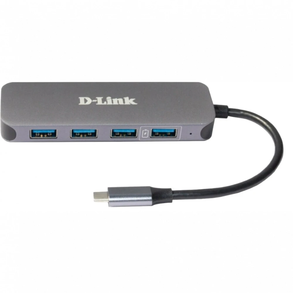 Переходник USB Type-C - 4xUSB 3.0 D-Link DUB-2340, BOX — 2