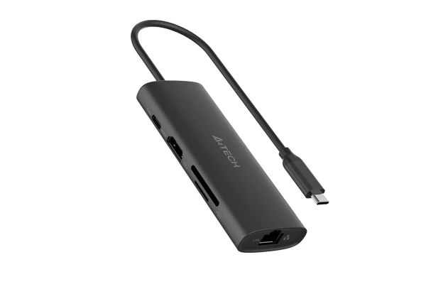 Переходник USB Type-C Multi Function 8in1, A4Tech DST-80C, BOX