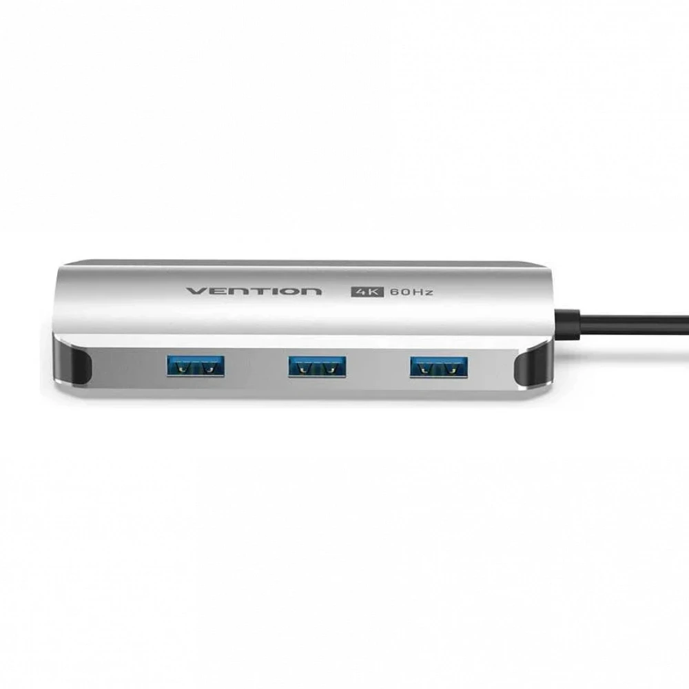 Переходник USB Type-C Vention TQHHB 6-in-1, Gray, BOX — 2