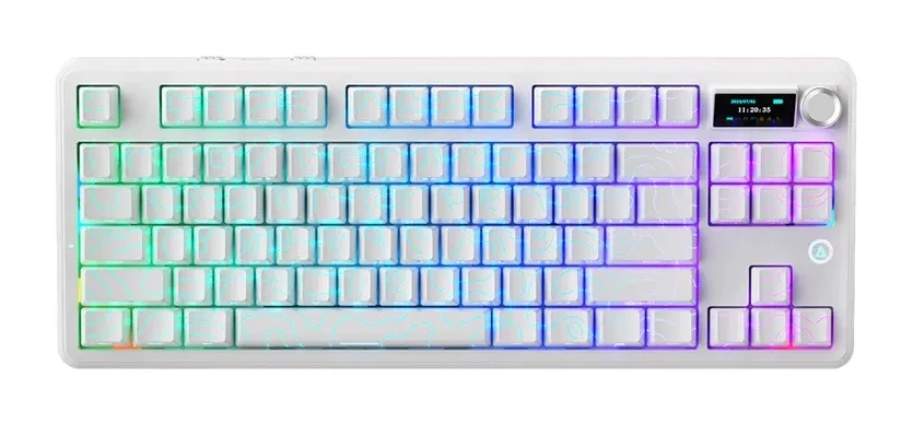 Клавиатура Ajazz MK87 Pro Peach Switch White