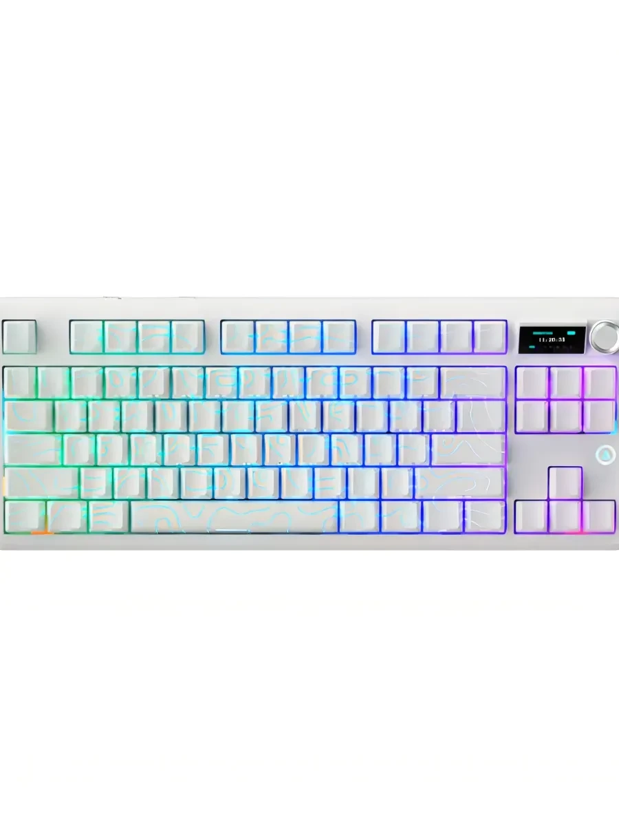 Клавиатура Ajazz MK87 Pro Peach Switch White — 2