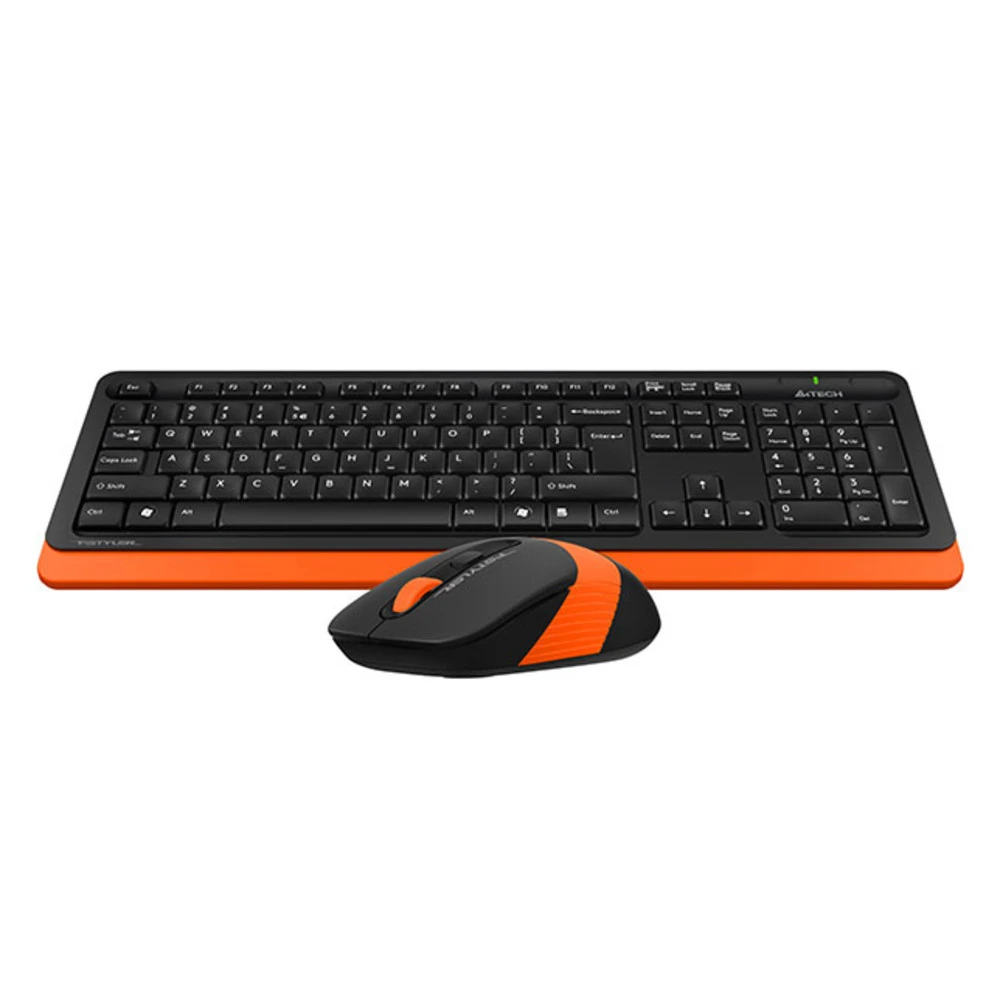 Клавиатура A4Tech Fstyler FG1010, Orange + мышь, Wireless, Multimedia, 1xAA, USB — 3