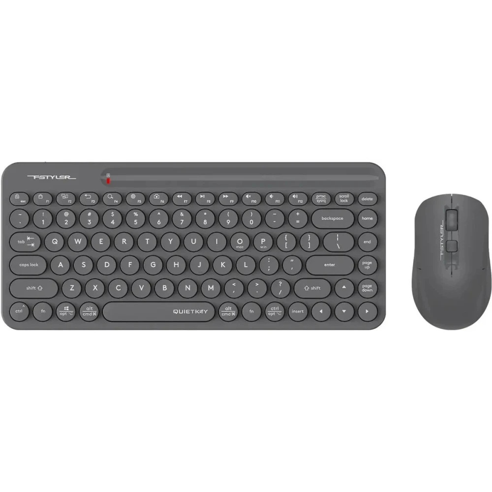 Клавиатура A4Tech Fstyler FG3200 Air 2, Grey, Wireless, Multimedia, 2000dpi, 2xAA, USB + мышь