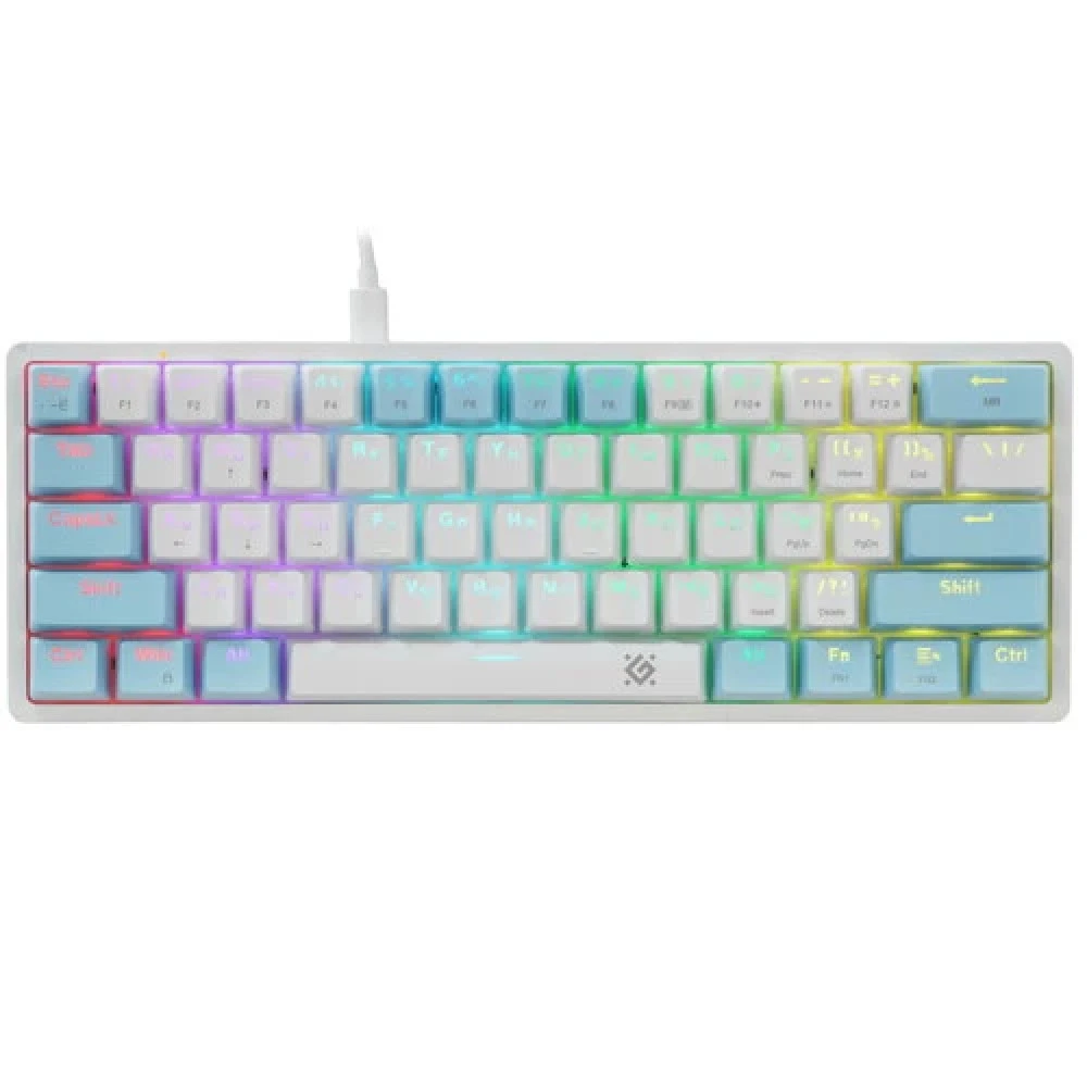 Клавиатура Defender Amox GK-585, OUTEMU Brown, Gaming, RGB, White-Blue, USB