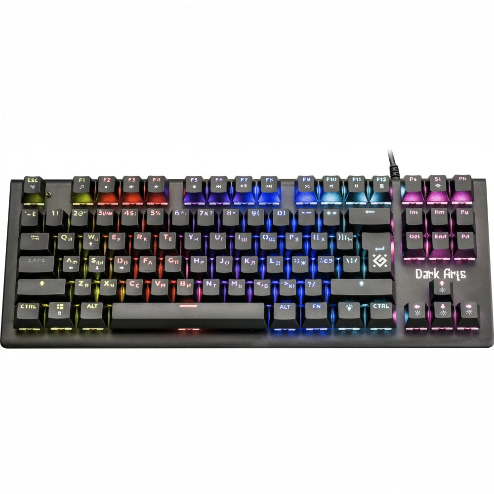 Клавиатура Defender Dark Arts GK-375, Black, Wired, Multimedia, Gaming, Outemu Red, Backlight, USB — 3