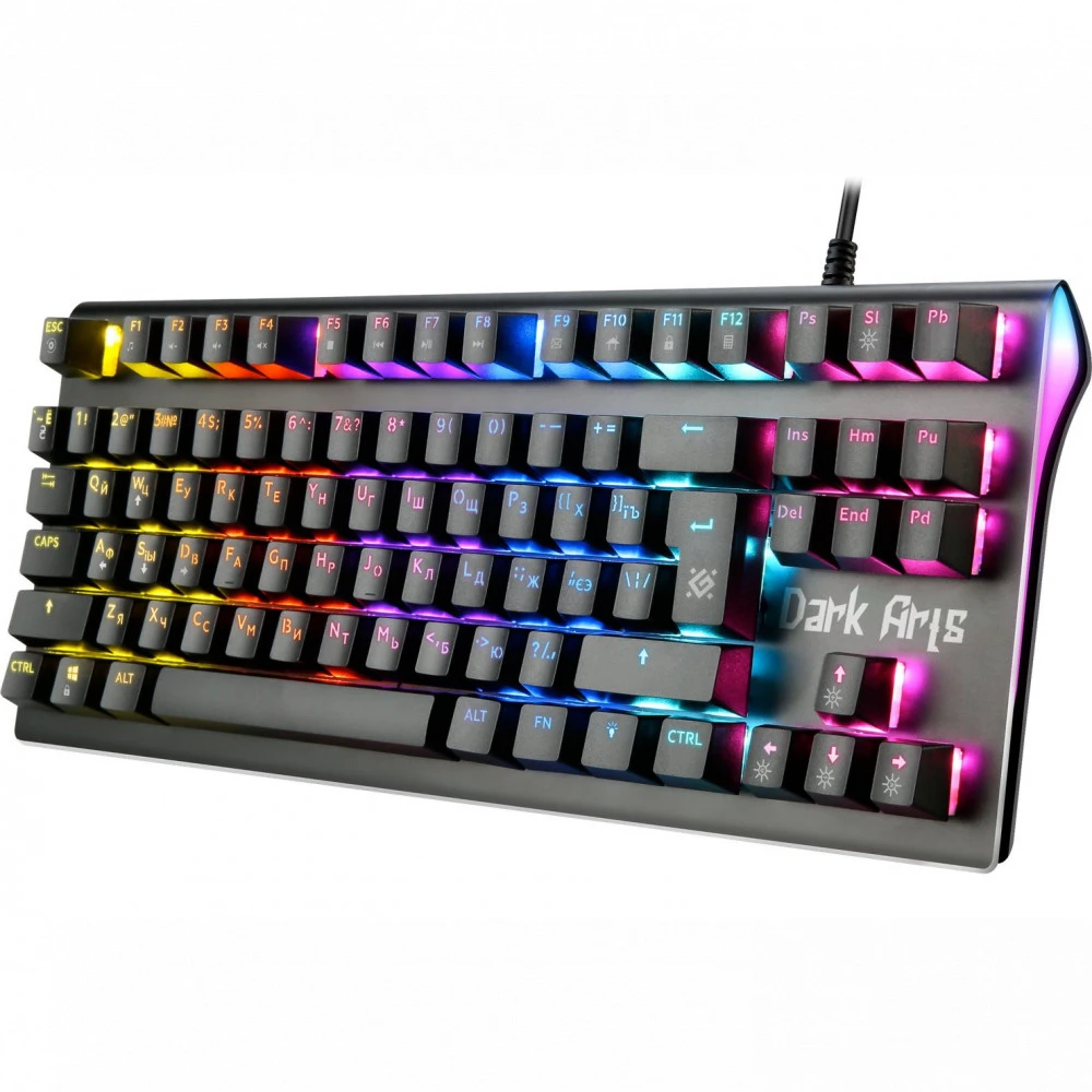 Клавиатура Defender Dark Arts GK-375, Black, Wired, Multimedia, Gaming, Outemu Red, Backlight, USB — 4