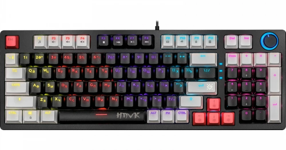 Клавиатура Defender Hawk GK-418, Black, USB, OUTEMU Red