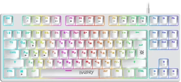 Клавиатура Defender Ivory GK-579, USB, RGB