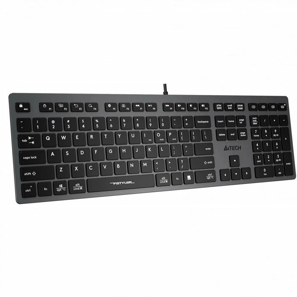 Клавиатура A4Tech Fstyler FX50, Grey, Wired, Multimedia, USB