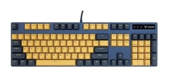 Клавиатура Rapoo V500Pro, Yellow-Blue, USB