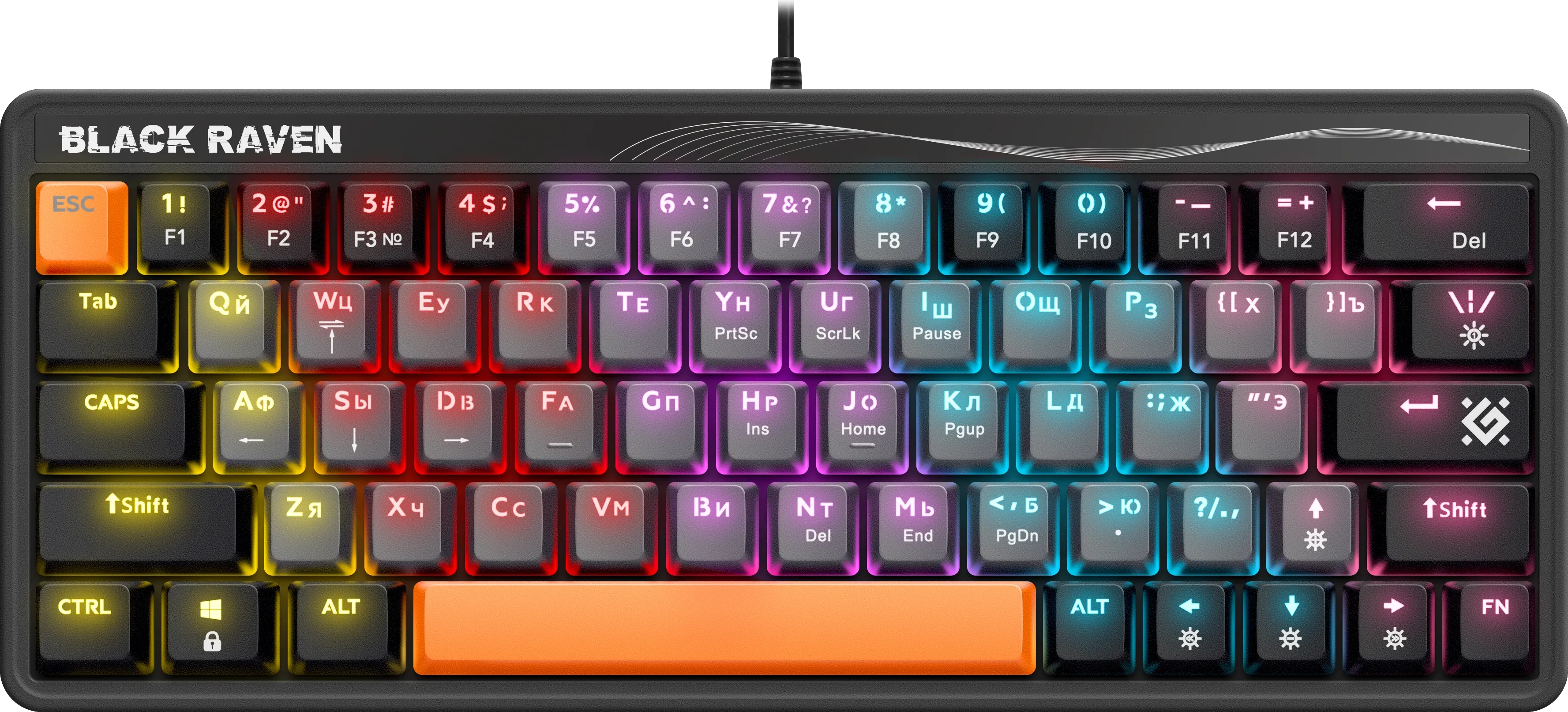 Клавиатура Defender Black Raven GK-417, Gray, USB (45417)