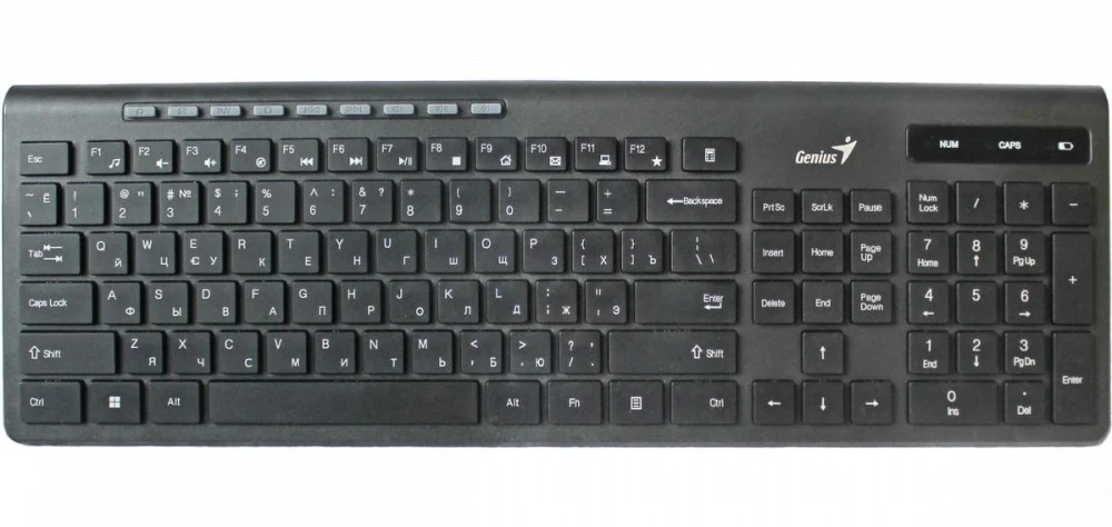 Клавиатура Genius Slimstar 7230, ультратонкая, беспроводная — 2