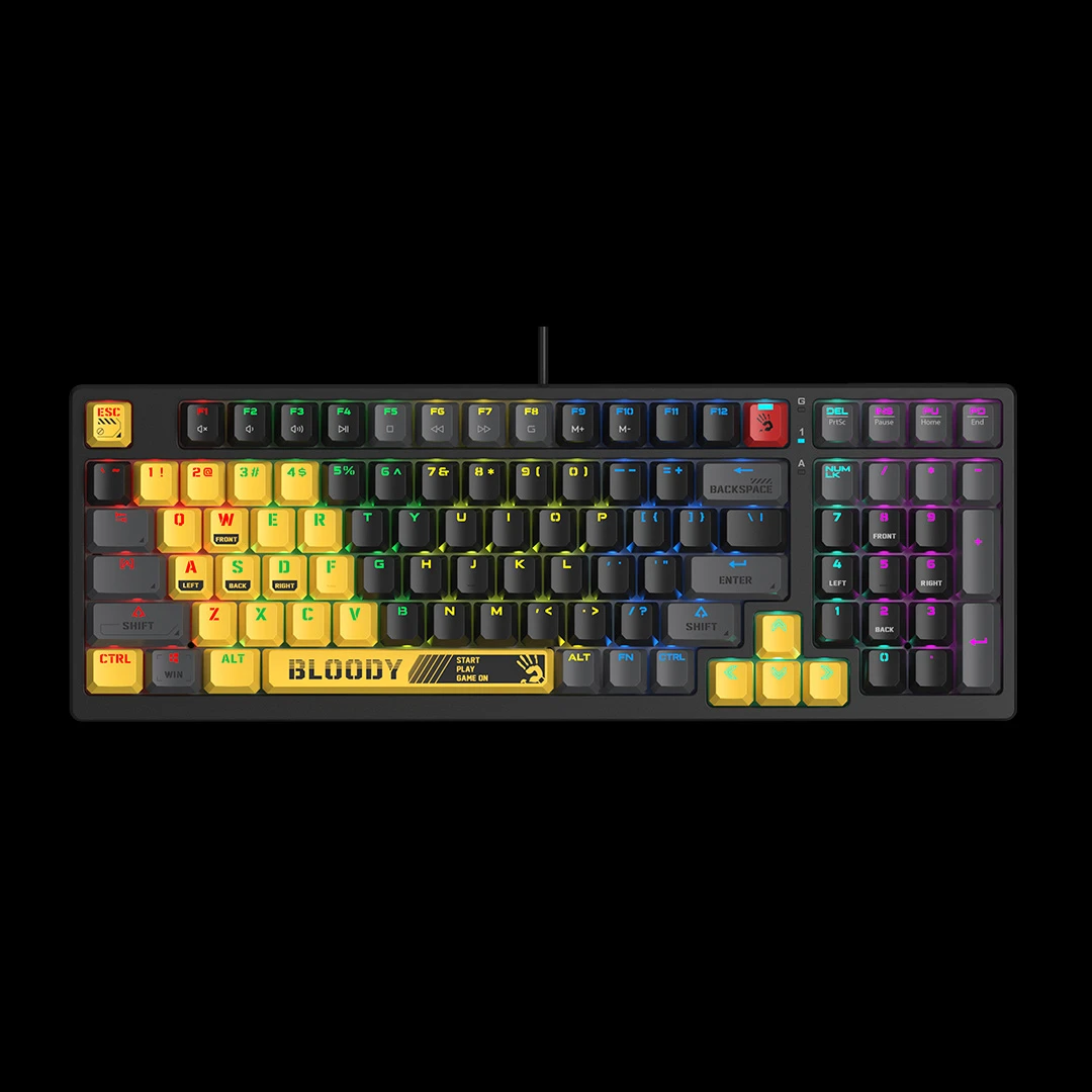 Клавиатура A4Tech Bloody S98 Sports, Lime, USB