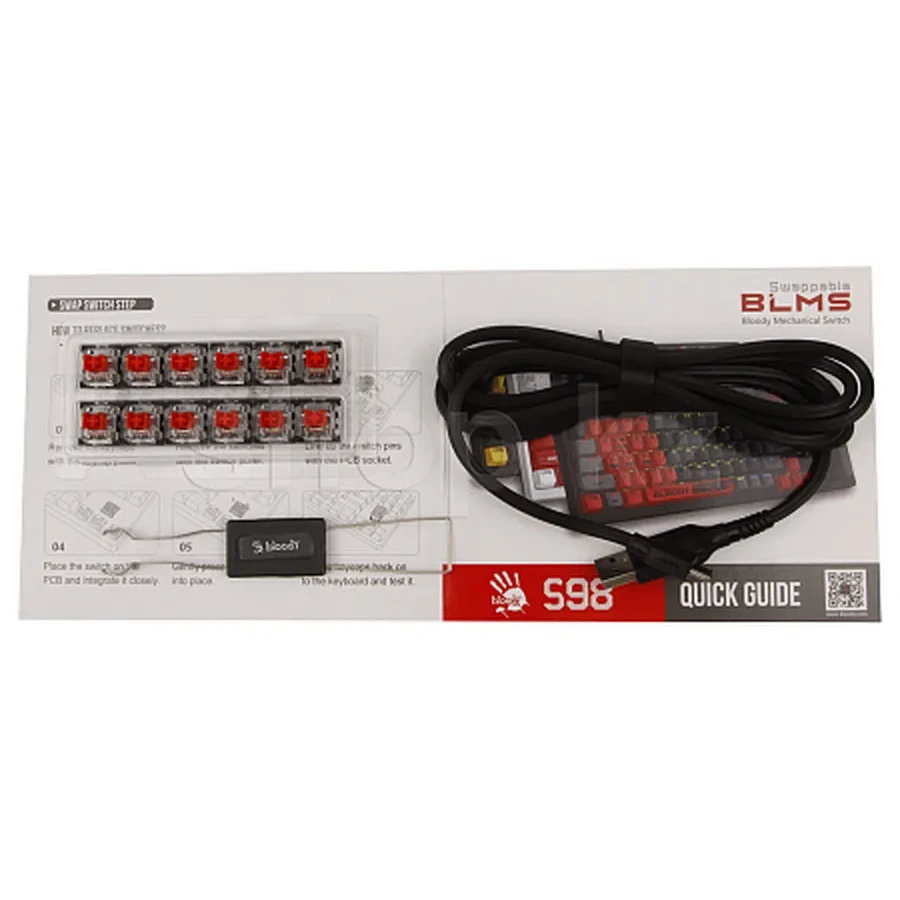 Клавиатура A4Tech Bloody S98 Sports, Navy, USB — 5