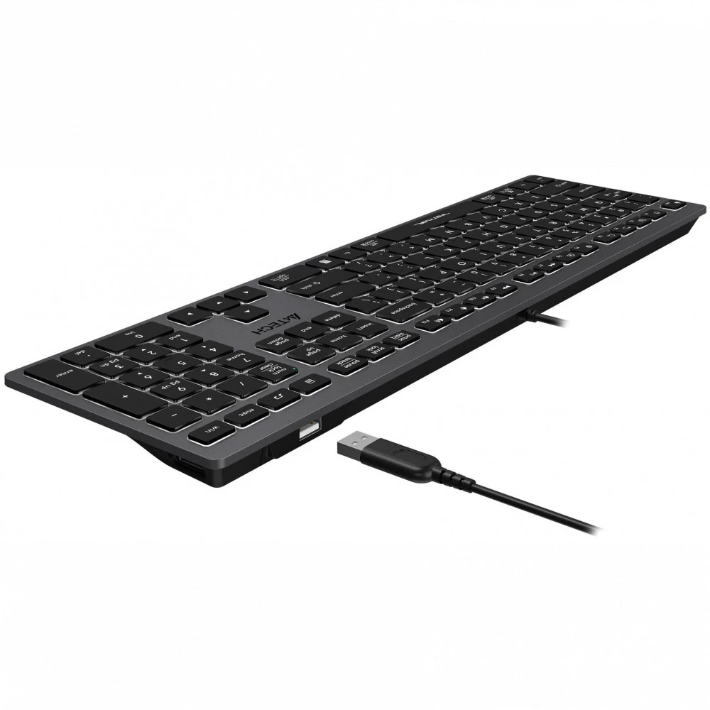 Клавиатура A4Tech Fstyler FX60H, Grey (White Backlit), USB — 2