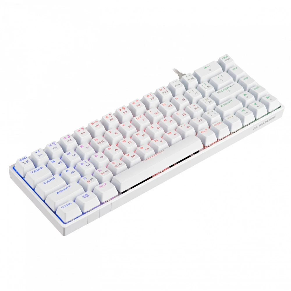 Клавиатура 2E Gaming KG380 RGB, Blue switch, White — 2