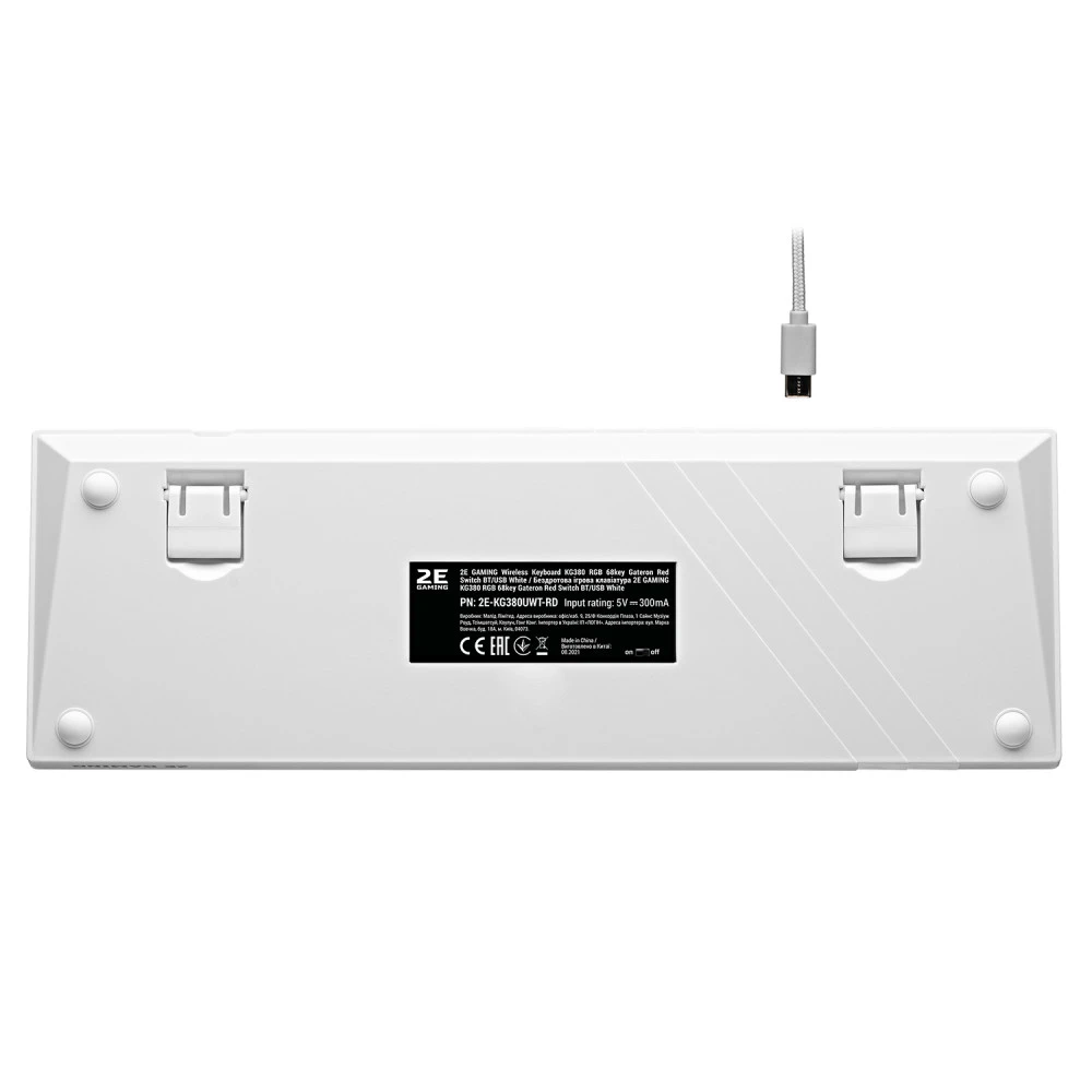 Клавиатура 2E Gaming KG380 RGB, Blue switch, White — 3