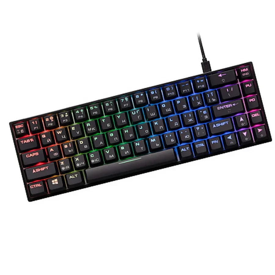Клавиатура 2E Gaming KG380 RGB, Brown switch, Black