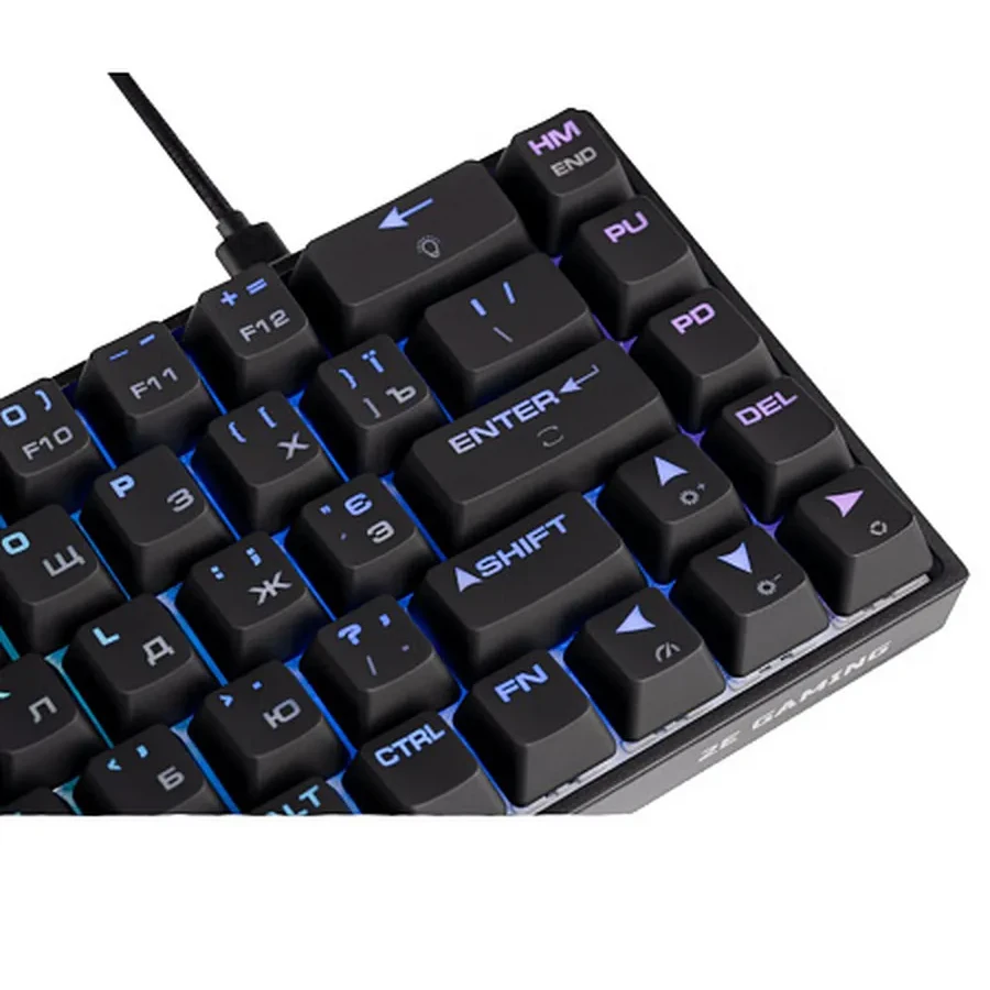 Клавиатура 2E Gaming KG380 RGB, Brown switch, Black — 2