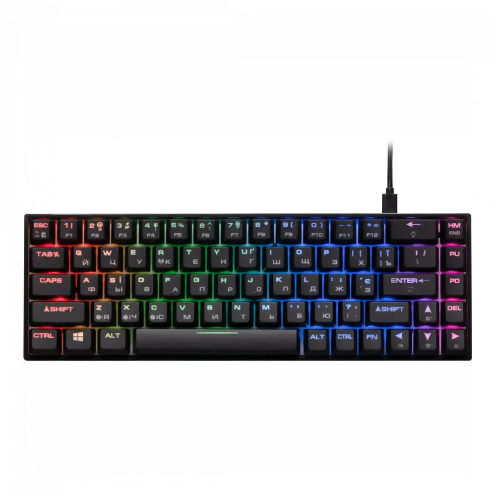 Клавиатура 2E Gaming KG380 RGB, Brown switch, Black — 3