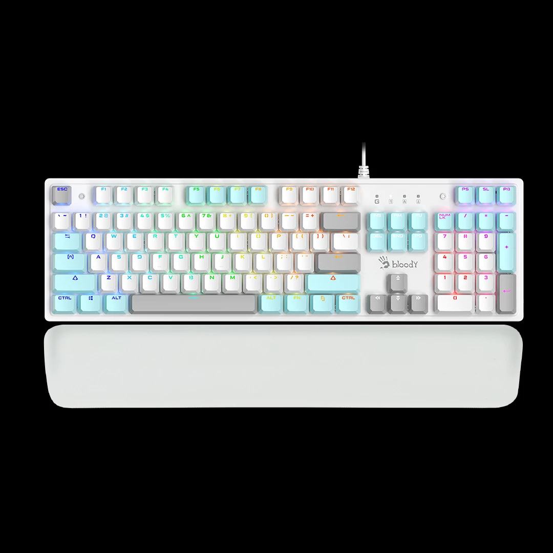 Клавиатура A4Tech Bloody S515R, Icy White, USB