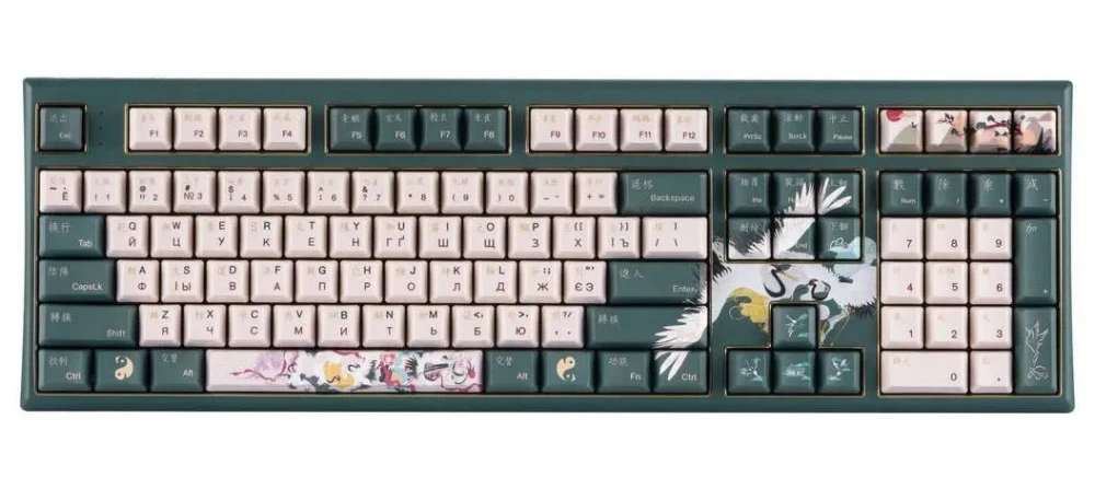 Клавиатура Varmilo Crane, VBM108, EC V2 Sakura, Green, USB