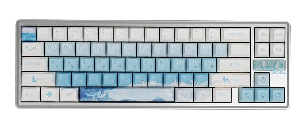 Клавиатура Varmilo Sword 68 Ariel, VTP68, Daisy L, Blue, Bluetooth, USB