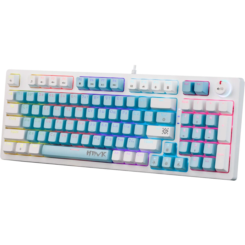 Клавиатура Defender Hawk GK-418, OUTEMU Brown, White-Blue, USB — 2