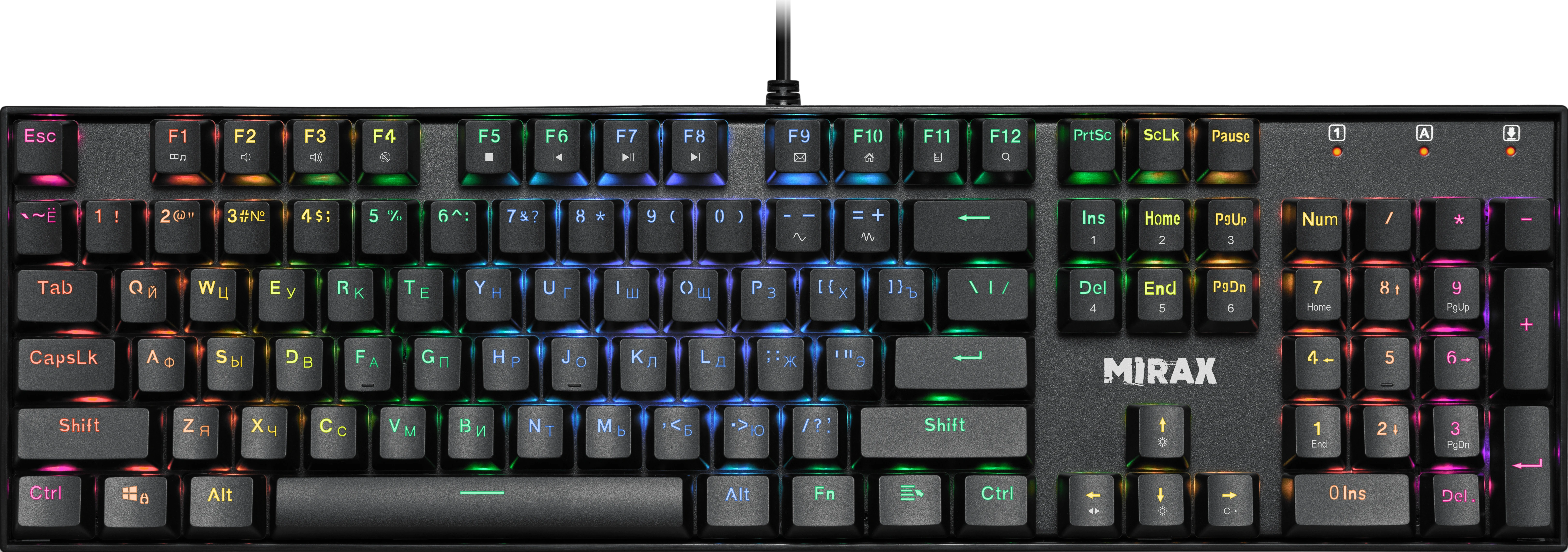 Клавиатура Defender Mirax GK-352, OUTEMU Blue, Black, USB