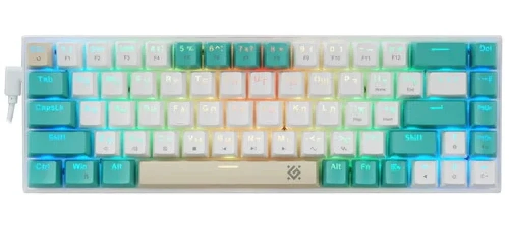 Клавиатура Defender Vexx Pro GK-084, OUTEMU Red, White-Green, USB