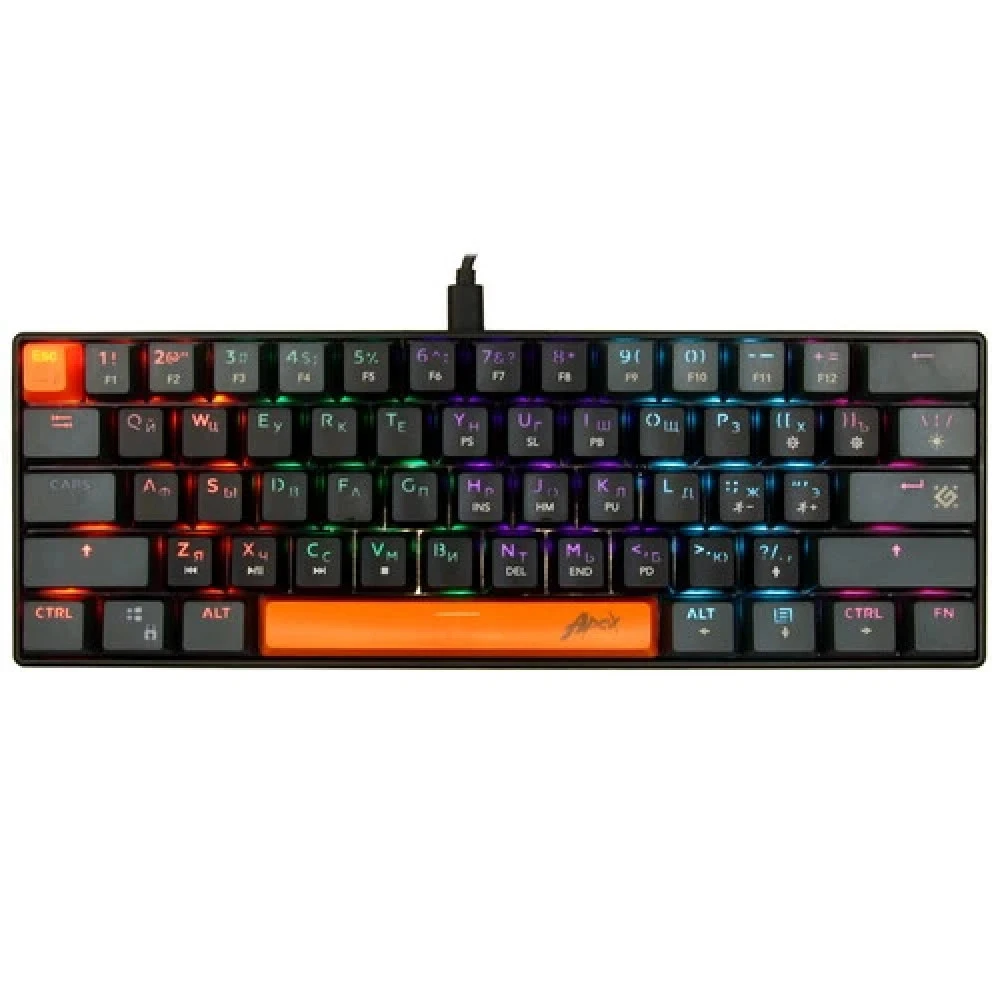 Клавиатура Defender Apex GK-002, OUTEMU Red, Black, USB
