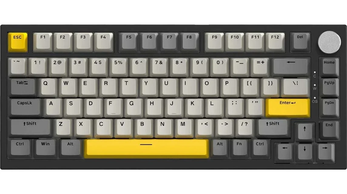 Клавиатура Ajazz AK820, Moon Yellow Switch, Gray-Yellow, USB