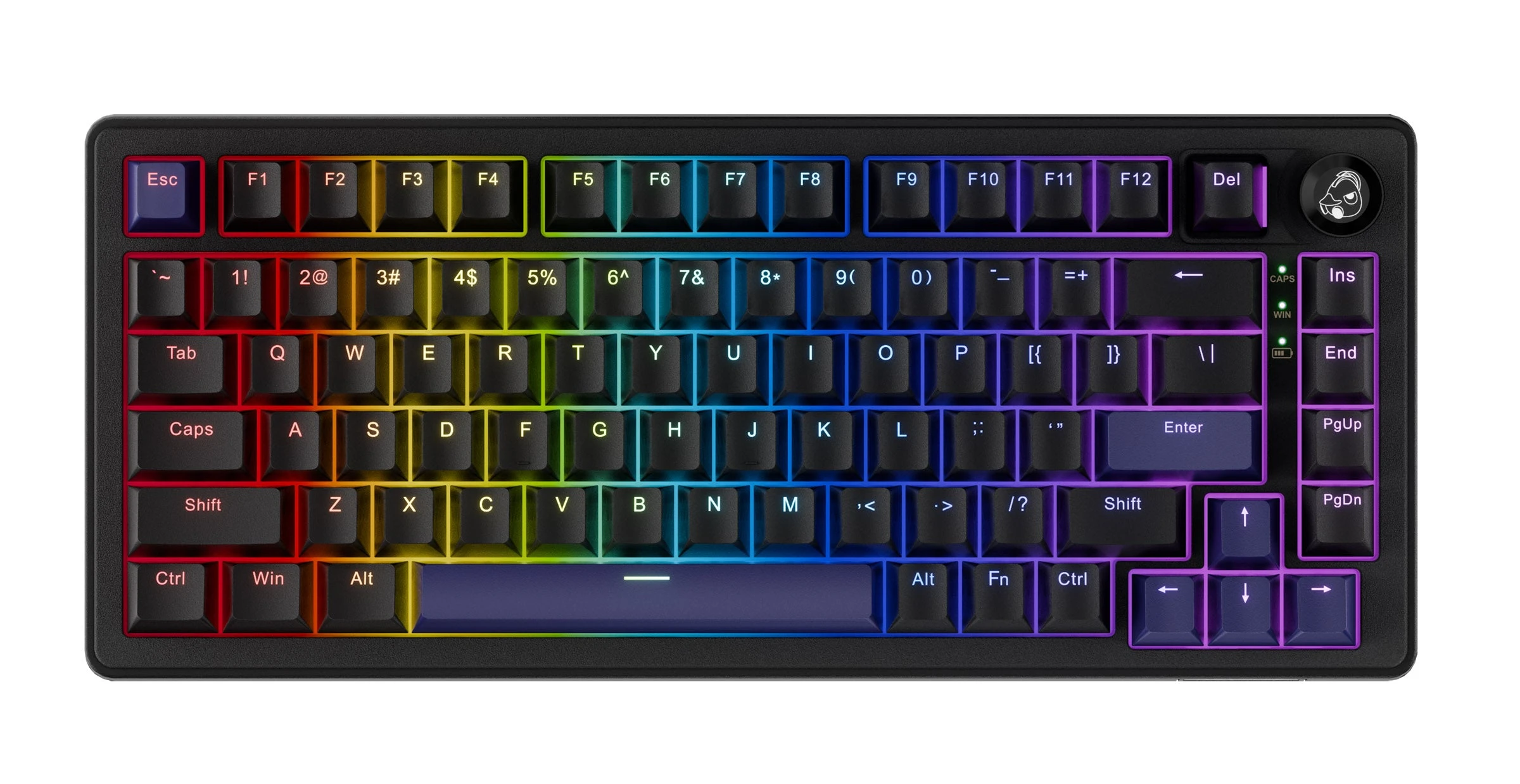 Клавиатура Ducky OK-M-75, Wine Red Switch, Black