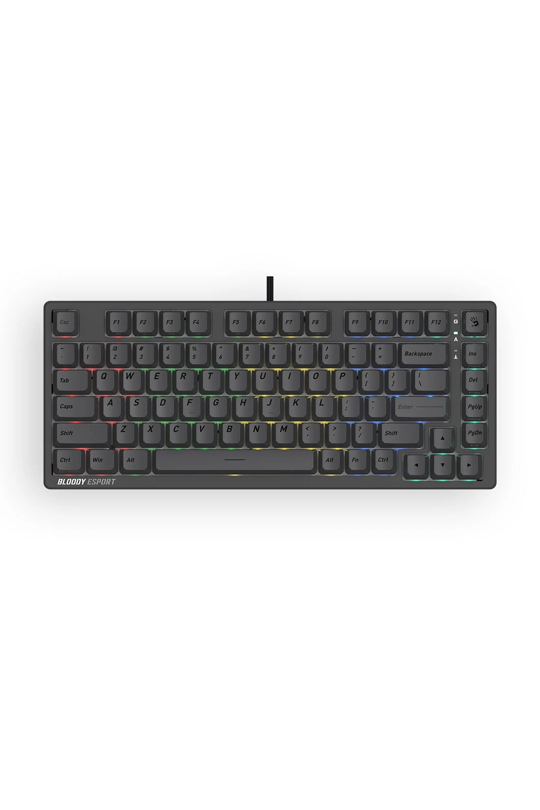Клавиатура A4Tech Bloody MS76, MS Magnetic Switch, Iron Grey, USB — 3