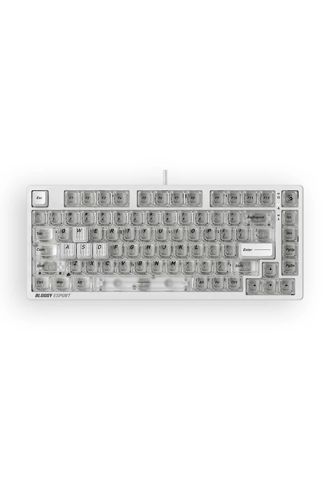 Клавиатура A4Tech Bloody MS76, MS Magnetic Switch, Crystal White, USB — 2